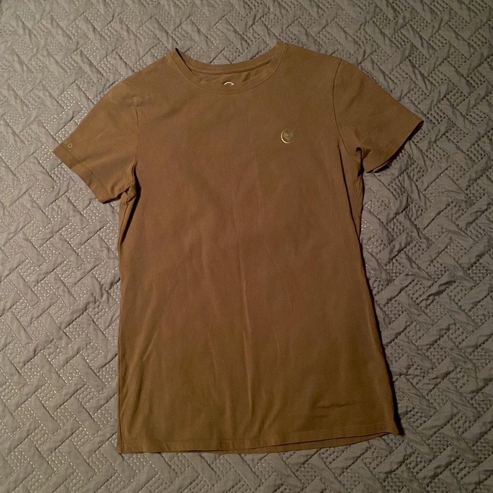 Alpha forward brown scoop tee - XS